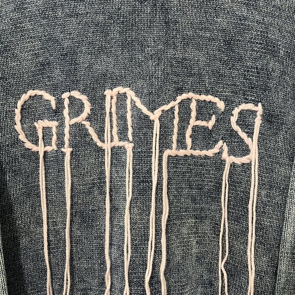 GRIMES Miss Anthropocene Denim Knit9000 Turtleneck Sweater XL - Picture 2 of 9